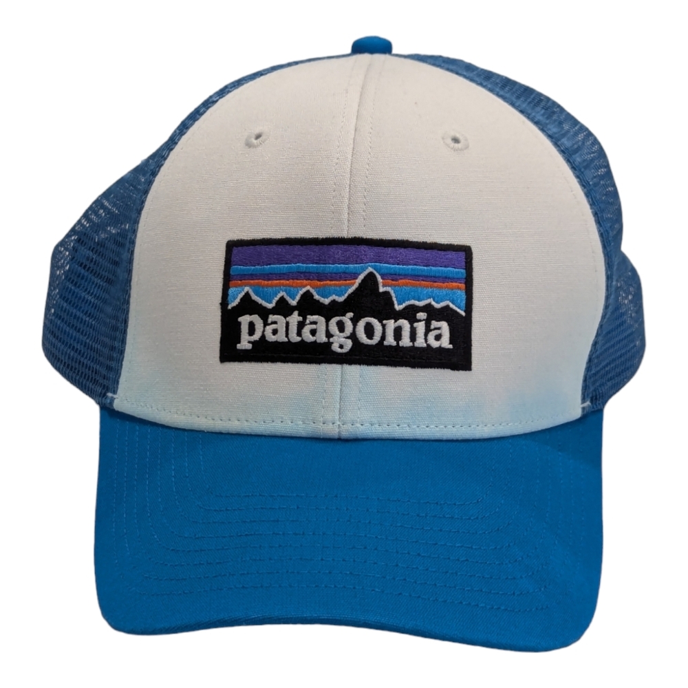 Patagonia P-6 Logo Blue Trucker Hat Cap mesh Back